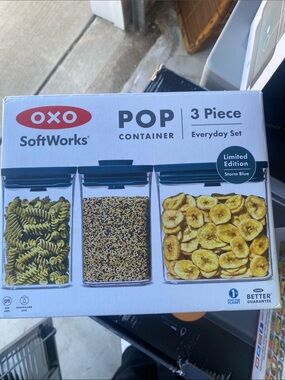 OXO SoftWorks POP 3-Piece Container Set in Storm Blue. No offers